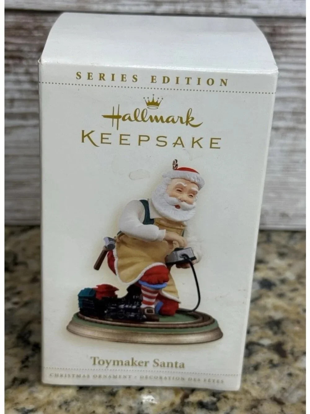 Hallmark Keepsake Ornament 2006 Toymaker Santa with Train 7th in Series